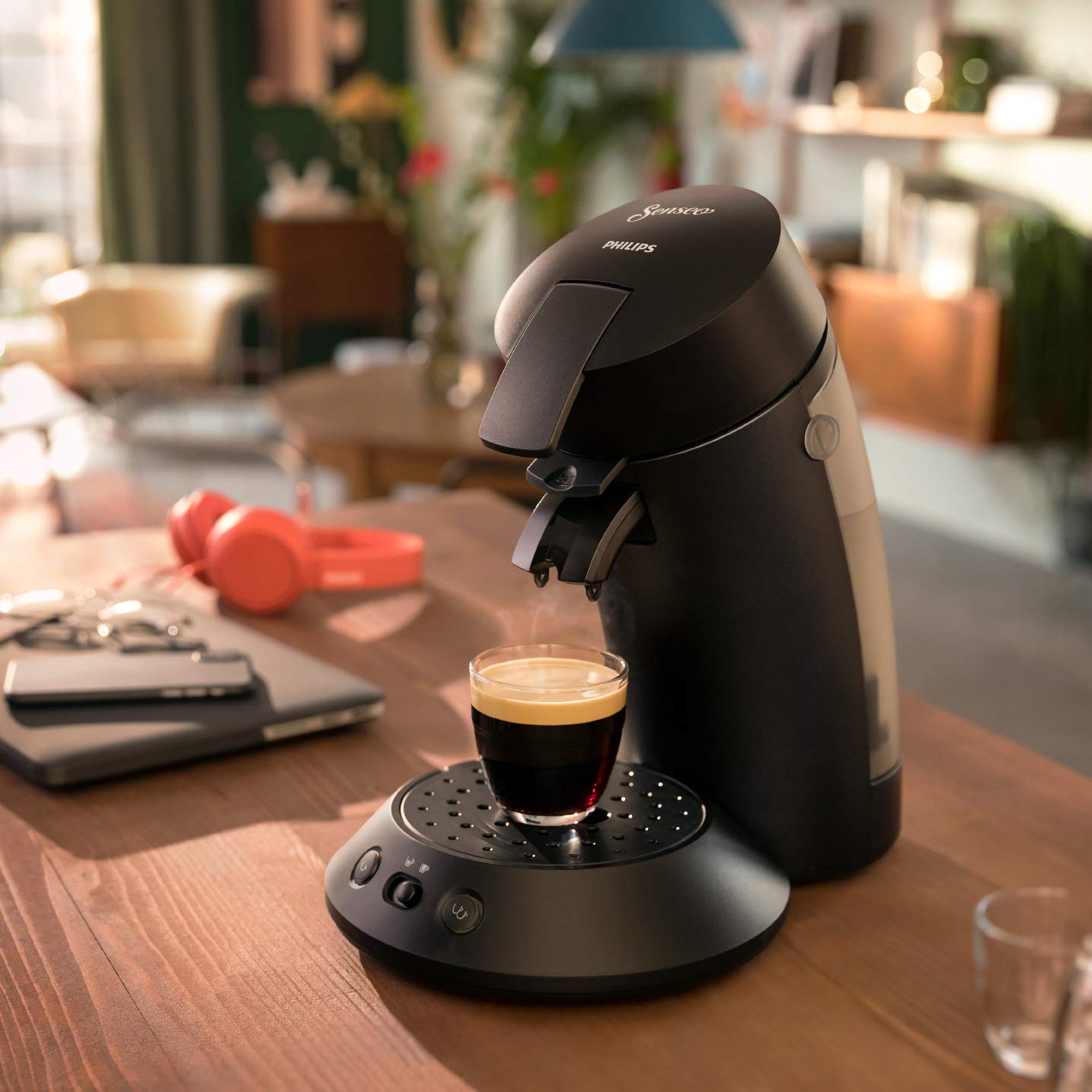 SENSEO Cafetière à dosette Original Plus Noir intense CSA210/61
